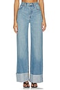 view 1 of 6 High Rise Wide Leg Cuff Jeans in Vintage Biker Blue