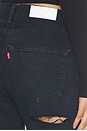 view 7 of 6 70s Indigo Ass Rip Straight Leg Jeans in in Black