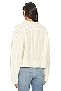 view 3 of 4 Crewneck Cable Pullover in Ivory