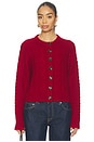 view 1 of 4 Cable Cardigan in Rosso