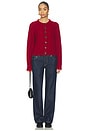 view 4 of 4 Cable Cardigan in Rosso