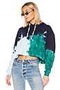 view 1 of 4 Originals Cropped Hoodie in Teal Tie Dye