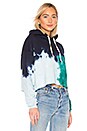 view 2 of 4 Originals Cropped Hoodie in Teal Tie Dye