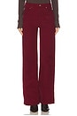 view 1 of 6 High Rise Wide Leg Jeans in Beet Cord