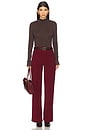 view 5 of 6 High Rise Wide Leg Jeans in Beet Cord