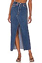 view 1 of 4 Long Denim Skirt in Indigo