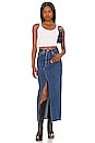 view 4 of 4 Long Denim Skirt in Indigo
