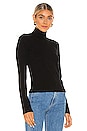 view 2 of 4 x Hanes 60s Mock Neck Long Sleeve Tee in Black