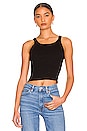 view 1 of 4 x Hanes Cropped Rib Tank in Black