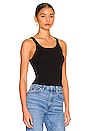 view 2 of 4 x Hanes Cropped Rib Tank in Black