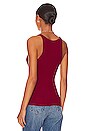view 3 of 4 x Hanes Ribbed Tank Top in Red