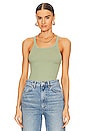 view 1 of 4 x Hanes Ribbed Tank Top in Basil