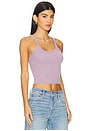 view 2 of 4 Cropped Ribbed Tank in Lavender