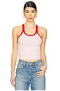 view 1 of 4 Ribbed Tank in Dahlia & Ruby