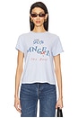 view 2 of 5 Angel Devil Classic Tee in Light Blue