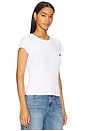 view 2 of 4 Varigated 60s Slim Tee in Optic White