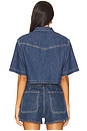 view 3 of 4 Oversized Crop Shirt in Rustic Indigo