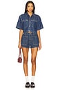 view 4 of 4 Oversized Crop Shirt in Rustic Indigo