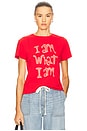 view 1 of 4 WHAT I AM Tシャツ in Roja