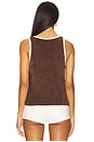 view 3 of 4 Scoop Neck Terry Tank in Brunette