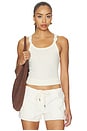 view 1 of 4 Knotted Ribbed Tank in Vintage White