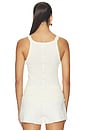 view 3 of 4 Knotted Ribbed Tank in Vintage White
