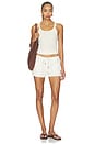 view 4 of 4 Knotted Ribbed Tank in Vintage White