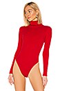 view 2 of 5 Rib Turtleneck Bodysuit in Red