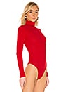 view 3 of 5 Rib Turtleneck Bodysuit in Red