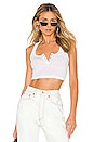 view 1 of 4 Henley Crop Top in Optic White