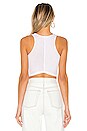 view 3 of 4 Henley Crop Top in Optic White