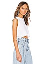 view 2 of 4 70s Cropped Muscle Tank in Optic White