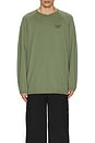 view 4 of 4 x Hed Mayner Long Sleeve T-shirt in Army Green