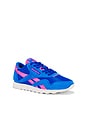 view 2 of 6 Classic Nylon Sneaker in Optimum Blue, True Pink & Chalk