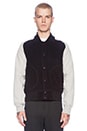 view 1 of 3 Varsity Jacket in Black/Heather Grey in Black Heather Grey
