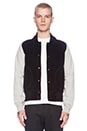 view 2 of 3 Varsity Jacket in Black/Heather Grey in Black Heather Grey