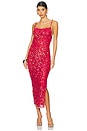 view 1 of 6 Fishnet Maxi Dress in Red