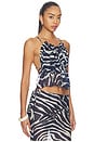 view 2 of 4 TOP BLUSA MARONTI in Blue Zebra