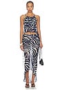 view 4 of 4 TOP BLUSA MARONTI in Blue Zebra