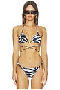 view 1 of 5 HAUT DE MAILLOT DE BAIN MIAMI in Blue Zebra