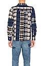 view 3 of 5 Patchwork Flannel Shirt in Navy