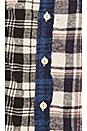 view 5 of 5 Patchwork Flannel Shirt in Navy