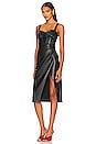 view 6 of 7 Gwen Faux Leather Dress in Black