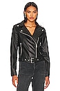 view 3 of 11 Alexa Faux Leather Moto Jacket in Black