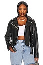 view 1 of 11 Alexa Faux Leather Moto Jacket in Black