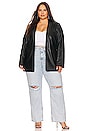 view 10 of 11 Chloe Faux Leather Blazer in Black