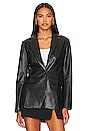 view 2 of 11 Chloe Faux Leather Blazer in Black