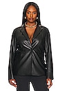 view 3 of 11 Chloe Faux Leather Blazer in Black