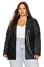 view 4 of 11 Chloe Faux Leather Blazer in Black