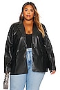 view 5 of 11 Chloe Faux Leather Blazer in Black